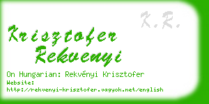 krisztofer rekvenyi business card